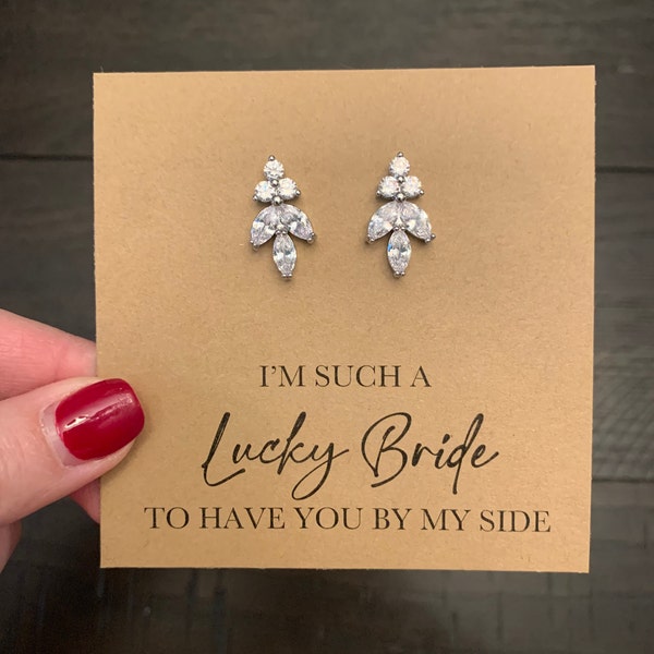 Bridesmaid Proposal or Thank You Earring Cards - CARDS ONLY