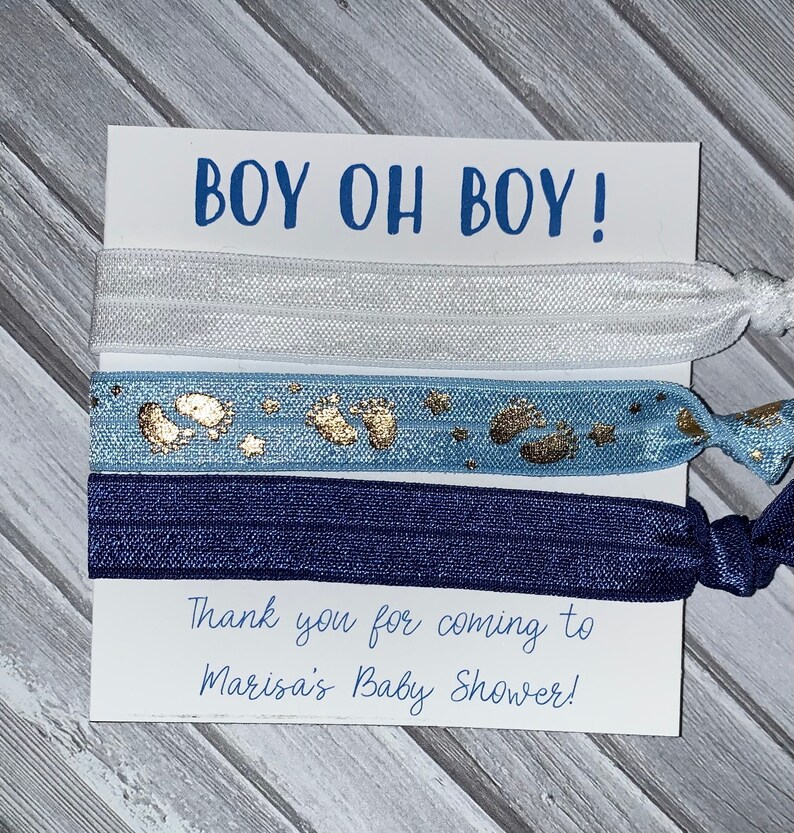 Boy Oh Boy Baby Shower Hair Tie Favors Multipack Etsy