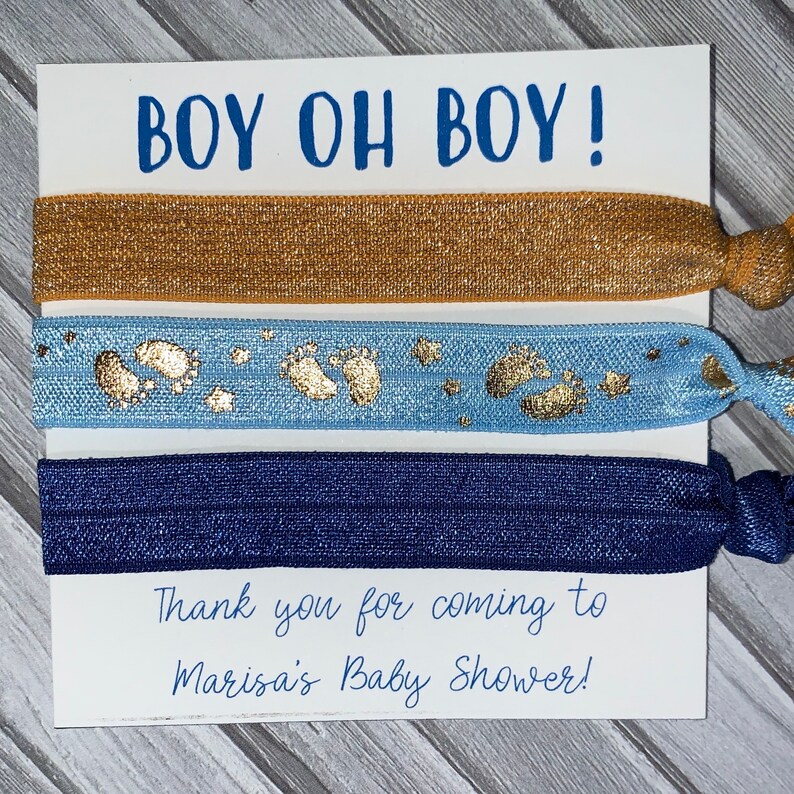 Boy Oh Boy Baby Shower Hair Tie Favors Multipack Etsy