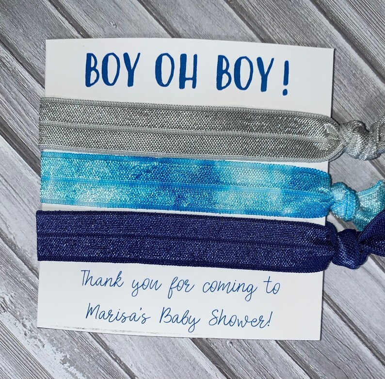 Boy Oh Boy Baby Shower Hair Tie Favors Multipack Etsy