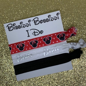 Bibbiddi Bobbiddi I Do - Disney Bachelorette Party Favors - Hair Tie Favors