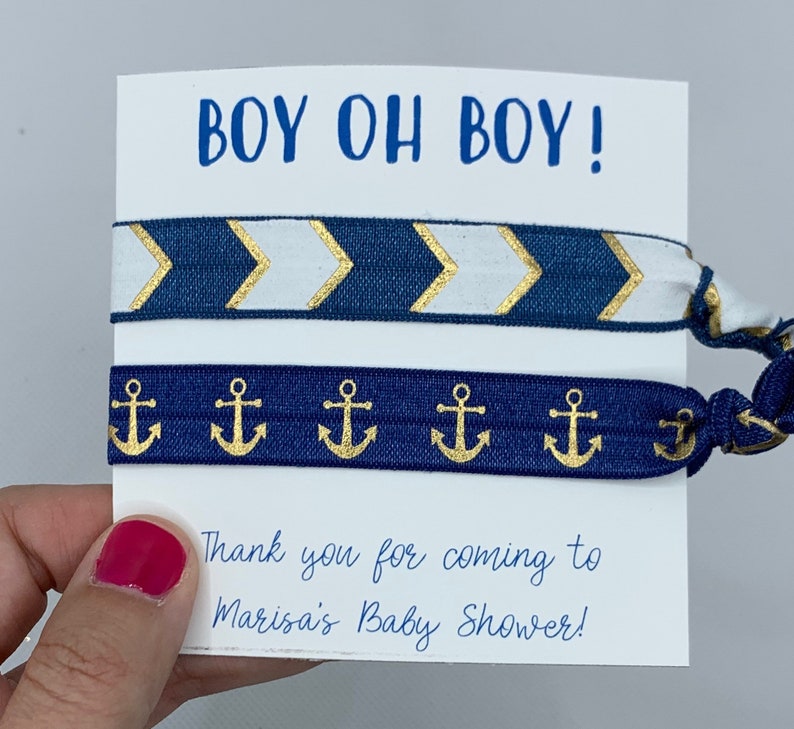 Boy Oh Boy Baby Shower Hair Tie Favors Multipack Etsy