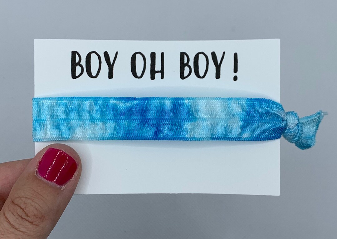 Boy Oh Boy Baby Shower Hair Tie Favors Single Elastic Etsy