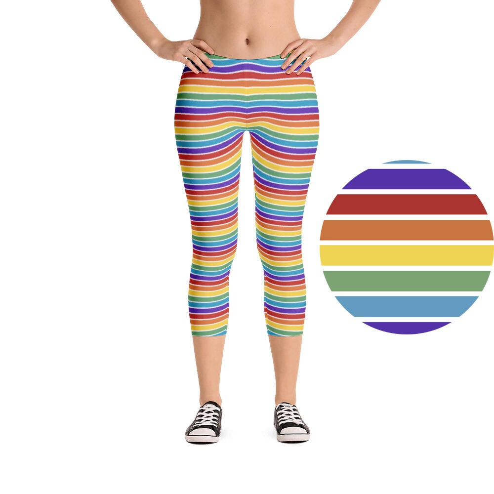 rainbow workout pants