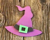 Witch Hat Interchangeable Interchangeable Attachment for welcome sign, home sign, interchangeable, painted wood cutout with velcro