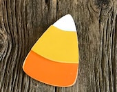 Candy Corn Interchangeable Interchangeable Attachment for welcome sign, home sign, interchangeable, painted wood cutout with velcro