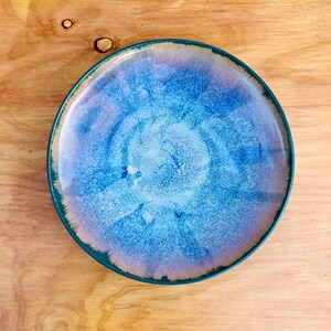 Hugh Lucas Australian Studio Pottery Platter | Signed Blue Teal Glaze