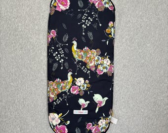 Waterproof Bassinet Liner: Pretty Peacock Floral, Uppababy Vista V2