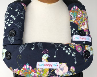 Peacock Floral Ergo Baby Carrier Cover Set: Bamboo Teething Pads