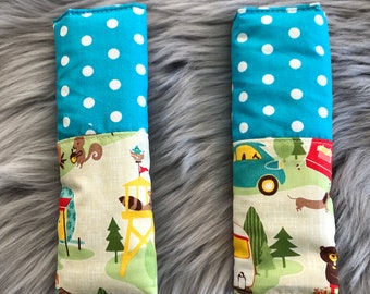 Camping Bears Padded Harness Strap Covers: Baby Pram Accessory