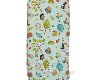 Waterproof Uppababy Vista V2 Bassinet Liner: Rainforest Animals