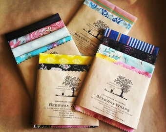 Beeswax Wrap Set - Eco friendly Lucky Dip Fabric (Bowl/Veg Set)