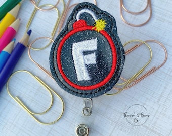 F Bomb Badge Reel Glitter, Cute Badge Reel Nurse, Nurse Badge Reel, Badge Reel Funny, Medical ID Holder, Badge Reel Snarky