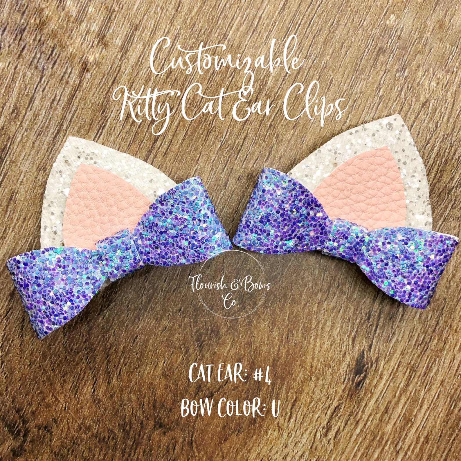 Customizable Cat Ear Hair Clips Cat Costume for Girls Etsy