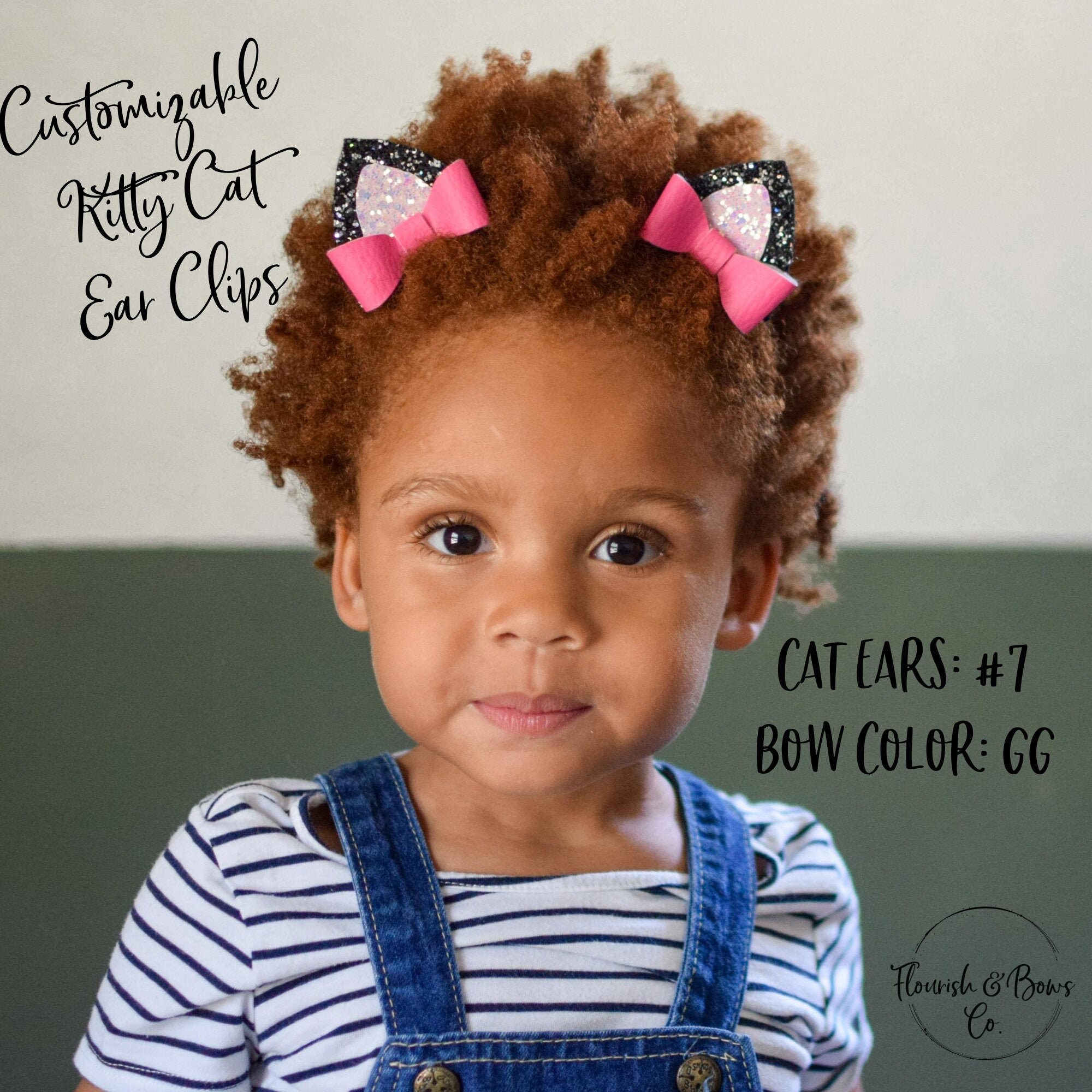 Customizable Cat Ear Hair Clips Cat Costume for Girls Etsy