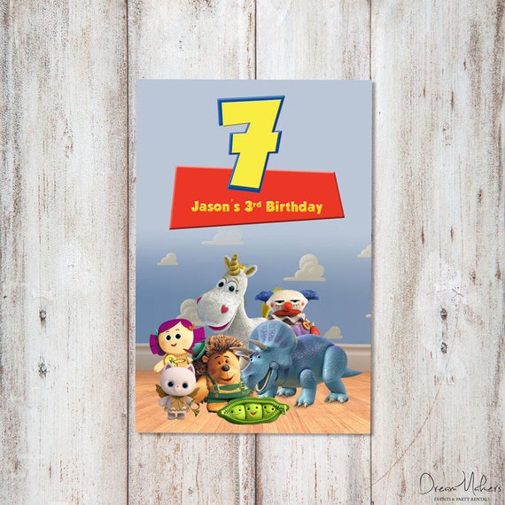 Toy Story Party Table Number 7 Sign 4" x 6" Digital – Customized Il_570xn