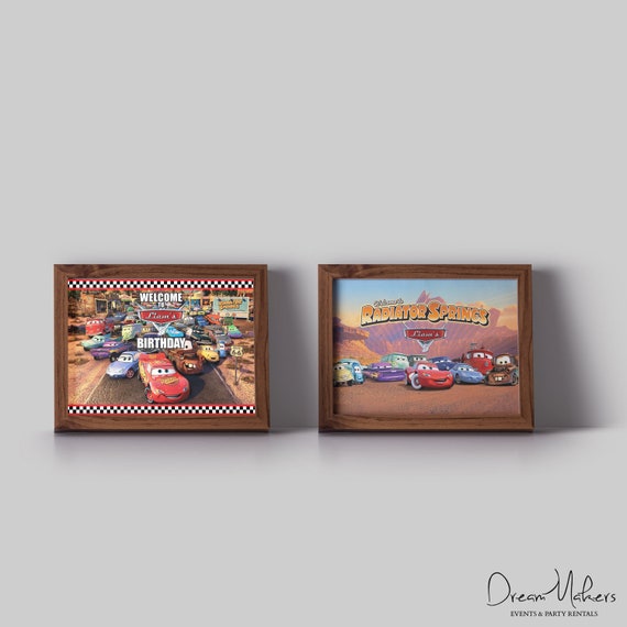 Cars Party Table Art Number 1 - 5" x 7" Digital – Customized Il_570xn