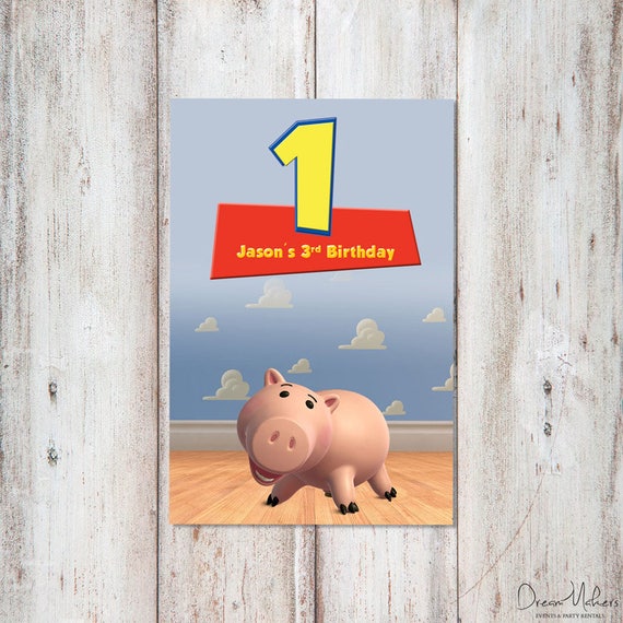 Toy Story Party Table Number 1 Sign 4" x 6" Digital – Customized Il_570xn