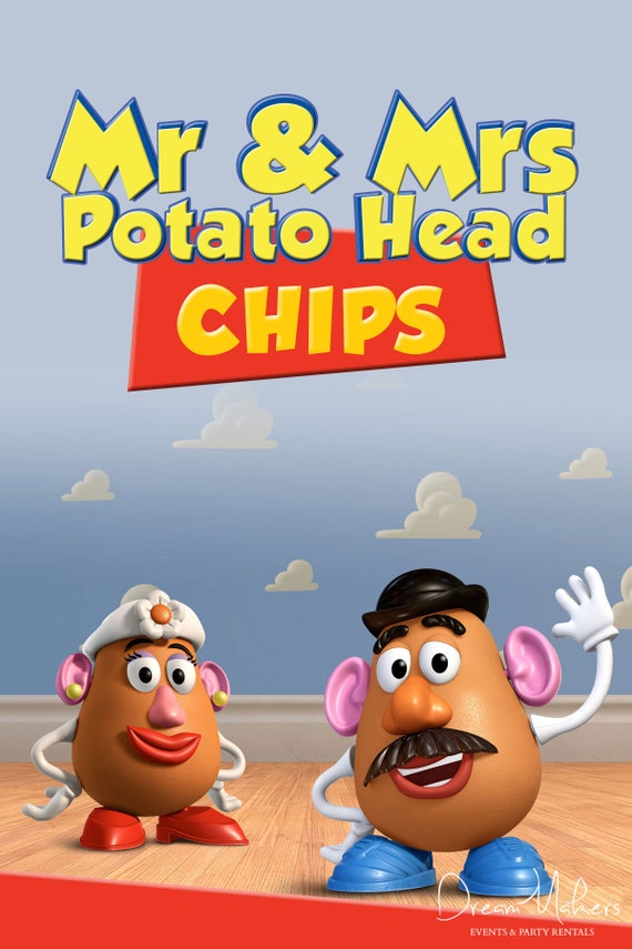 Toy Story Party Food Sign 4 X 6 Mr Mrs Potato Etsy
