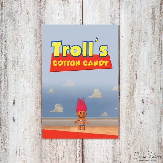 Toy Story Party Food Sign 4" X 6", Troll Il_570xn