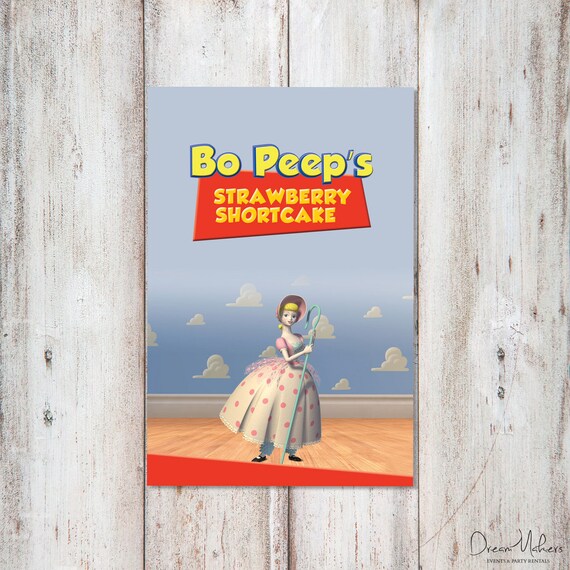 Toy Story Party Food Sign 4" X 6", Bo Peep Il_570xn