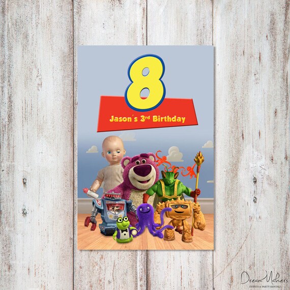 Toy Story Party Table Number 8 Sign 4" x 6" Digital – Customized Il_570xn