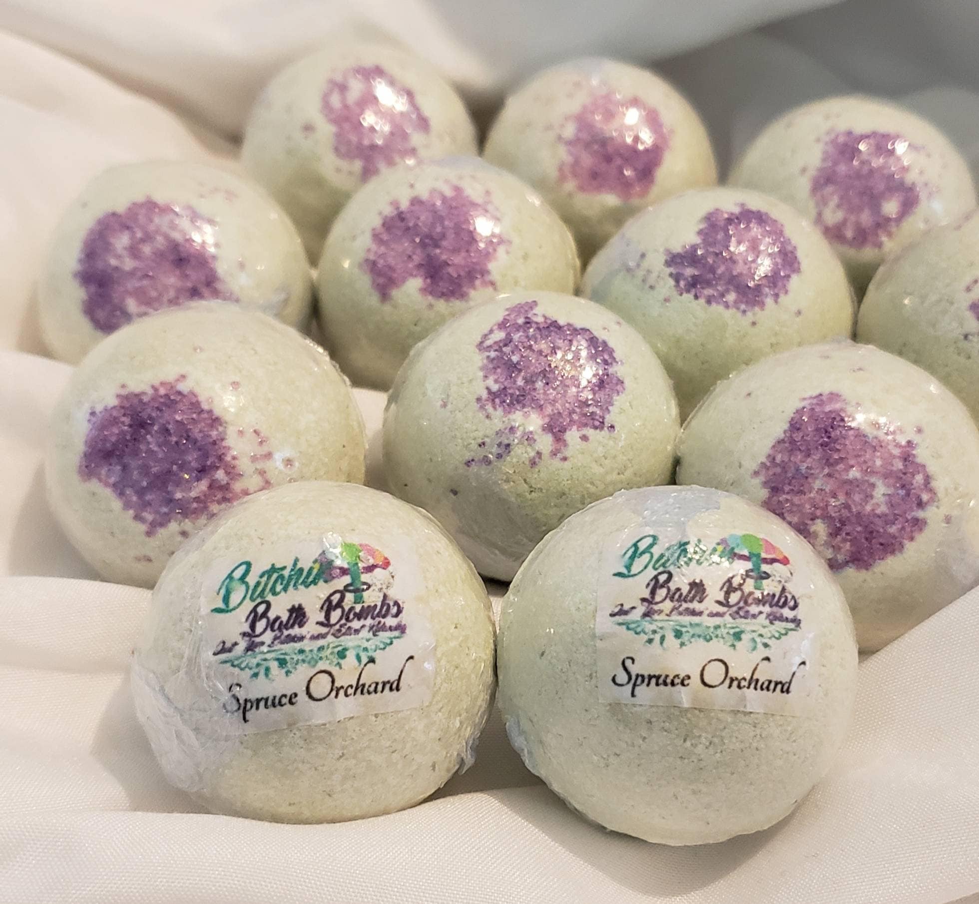SPRUCE ORCHARD SCENTED float & spin bath bombs Lot of 12 1oz Etsy