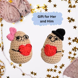 Crochet Potato Gift for Couples: Husband Wife, Valentine's Day