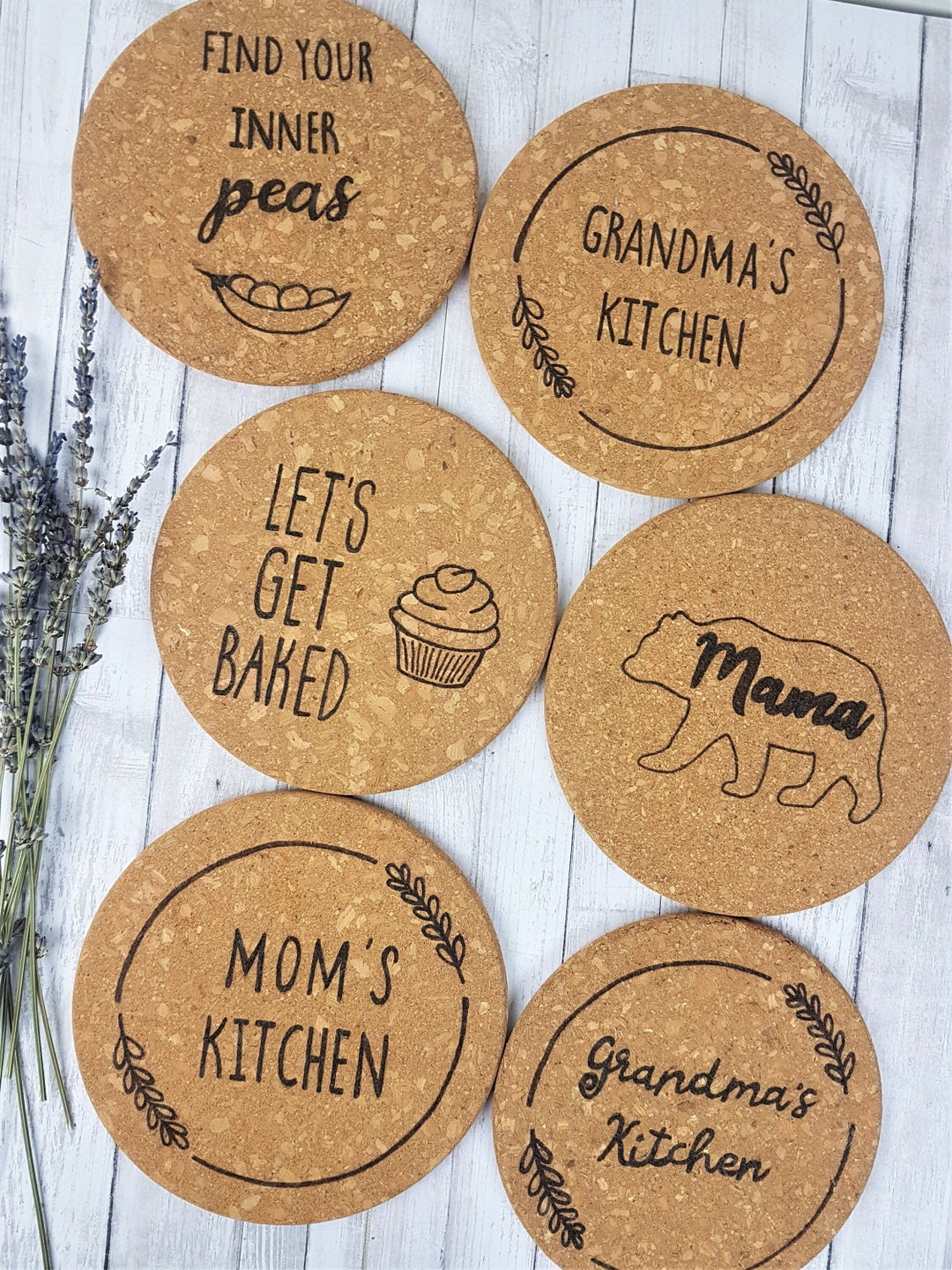 Hot Plate Holder, Cork Trivet, Funny Kitchen Decor, Pot Holder, Funny