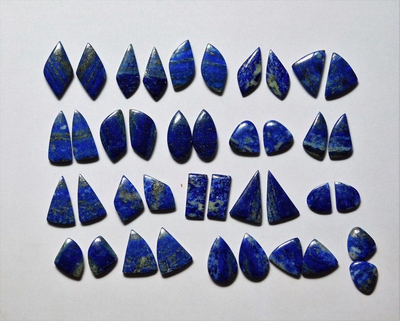573.60 Cts Natural Lapis Lazuli 20 Pairs Lot Cabochon Loose Match Pair
