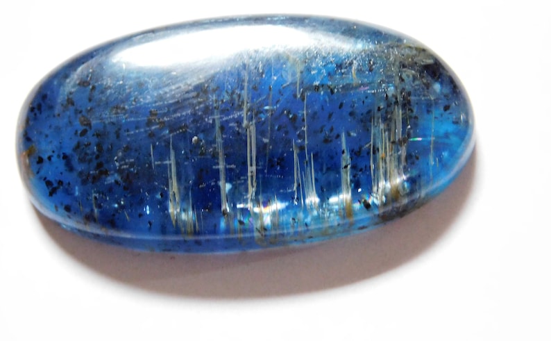 82.05 Cts Natural Kyanite Cabochon Loose Gemstone 41.8X21X7mm 34