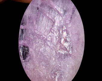 Cabochon de kunzite naturel de 88,10 cts, pierre précieuse en vrac 44,5 x 30 x 6 mm 65