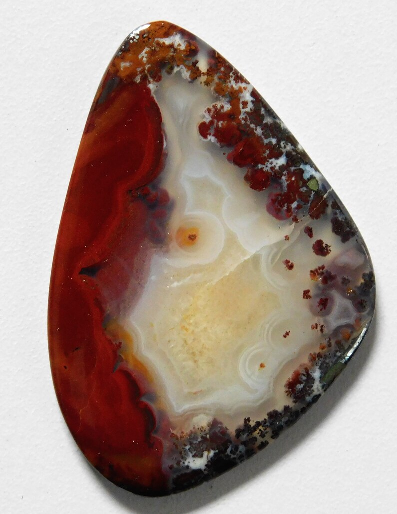 81.95 Cts Natural Crazy Lace Agate Cabochon Loose Gemstone 59X40.7X4.3 mm