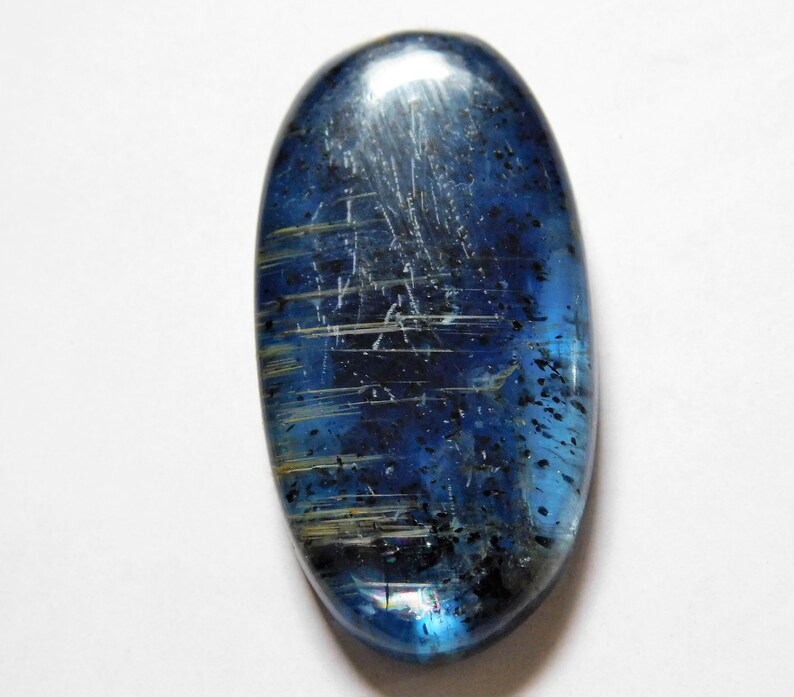 82.05 Cts Natural Kyanite Cabochon Loose Gemstone 41.8X21X7mm 34