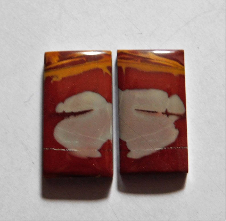 25.30 Cts Natural Noreena Jasper Cabochon Match Pair 21mm X 11.5mm each
