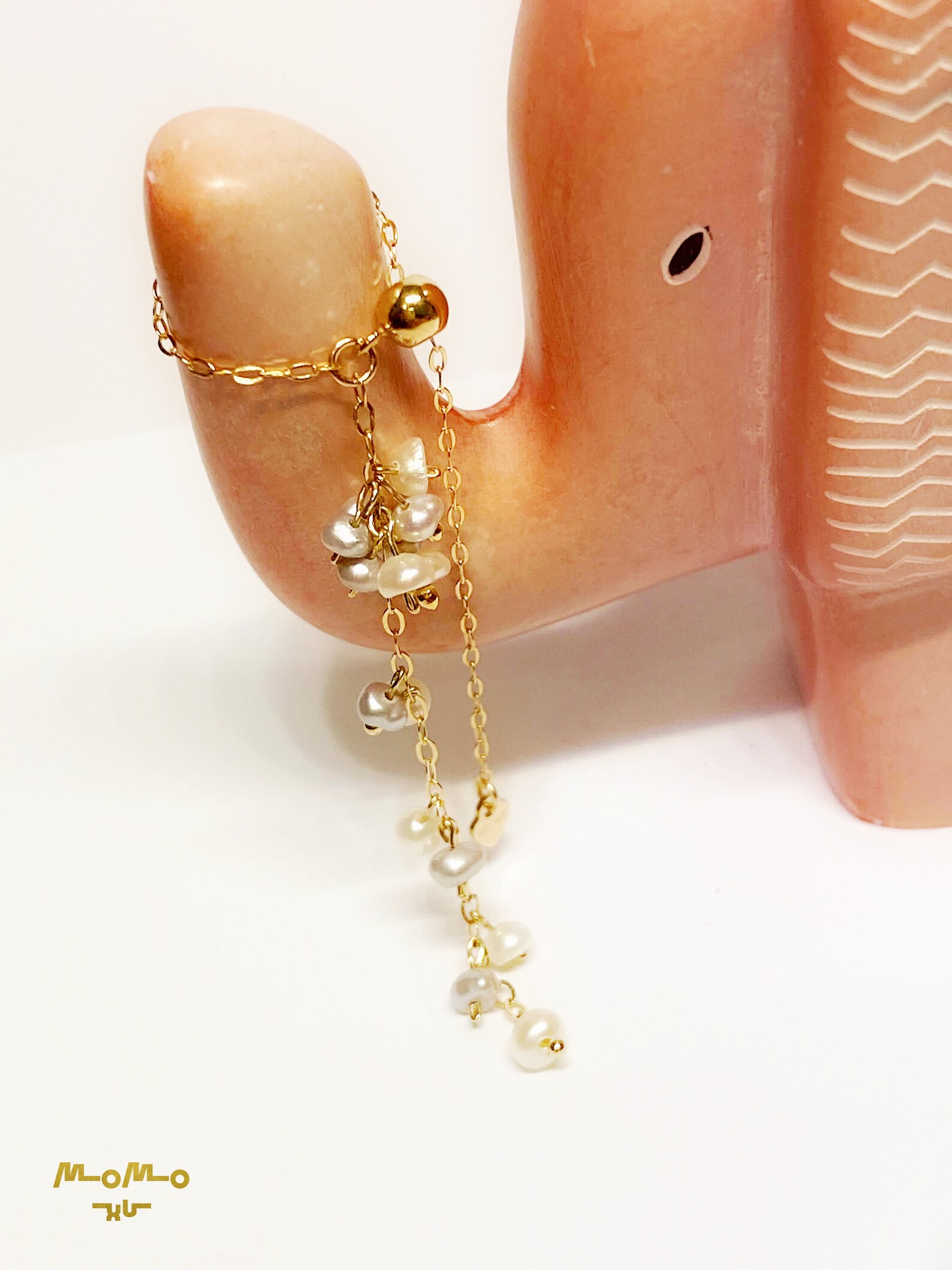 Dainty Adjustable Dangling 14k Gold Filled Chain Ring With Etsy