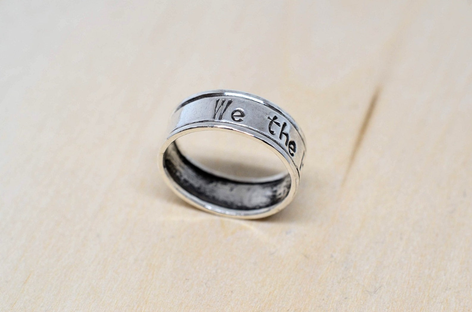 Handgemachte inspirierend Zitat Ring 925 Sterling Silber Größe Etsy