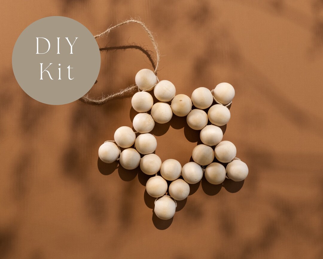 Natural Wood Bead DIY Kit for Crafters Beginner Craft Kit Etsy