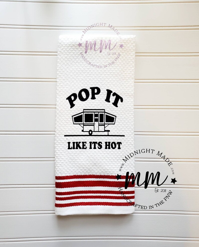 Camp Life Camping Towel Camper Decor Funny Towel Decor Etsy