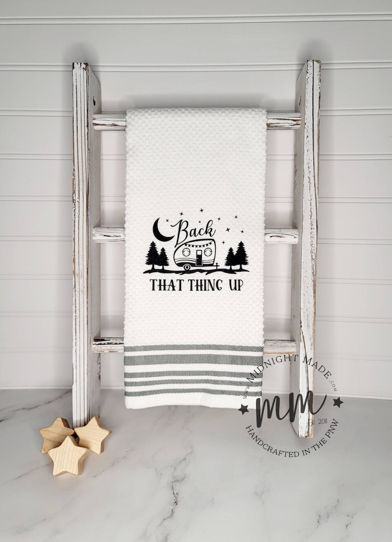 Camp Life Camping Towel Camper Decor Funny Towel Decor Etsy