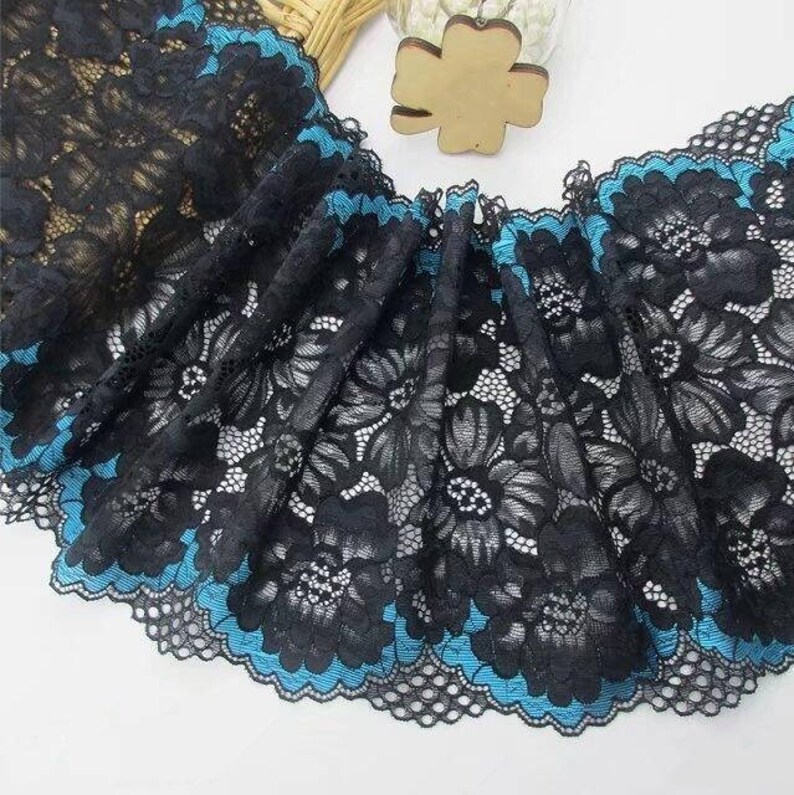 3 Yards Elastic Lace Fabric Stretch Lace Trim Lingerie Sewing Etsy