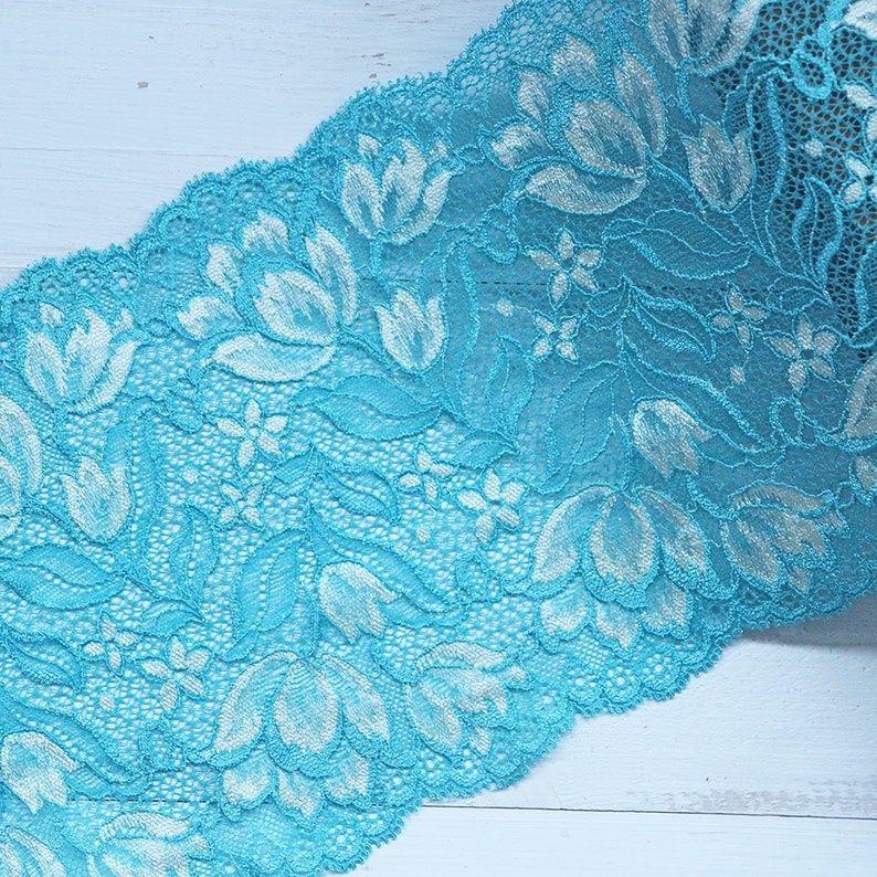 3 Yards Elastic Lace Fabric Stretch Lace Trim Lingerie Sewing Etsy