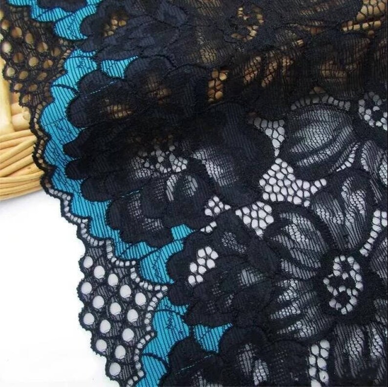 3 Yards Elastic Lace Fabric Stretch Lace Trim Lingerie Sewing Etsy