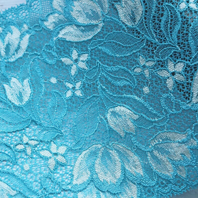 3 Yards Elastic Lace Fabric Stretch Lace Trim Lingerie Sewing Etsy