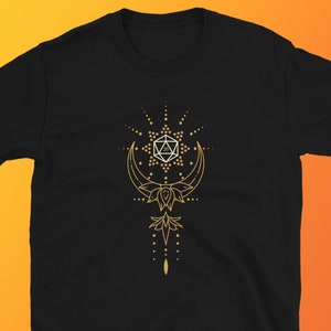 Polyhedral D20 Dice Sacred Symbol Tabletop RPG Gaming TShirt Roleplaying T-Shirt LARP Larping Shirt Nerdy & Geeky Gift Unisex