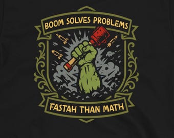 Boom löser problem rolig krigsspel-tröja krigsspel-tröja miniatyrmålare-tröja Grimdark bordsspel för män för kvinnor