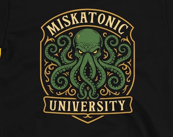 Cthulhu Miskatonic University-skjorta, Cthulhu Mythos, Lovecraftianska skräck, Lovecraft-skjorta, Eldritch Horror, S-3XL