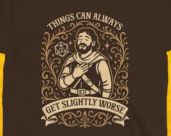Casi un fallo crítico: las cosas pueden empeorar un poco. Camiseta divertida de Dungeons and Dragons, camiseta de DnD, camiseta de D&D, camiseta de juegos de rol de mesa, regalo para juegos de rol de mesa.