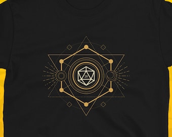 D20 Dice of the Wizard Dungeons and Dragons T-Shirt - DnD Tee - D&D Shirt - Nerdy Tabletop RPG Gaming - Gift for DM