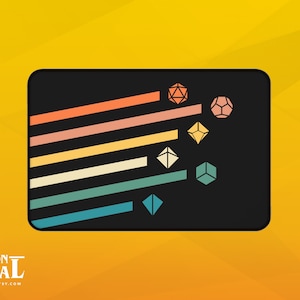 Polyhedral Desk Mat - Dungeons and Dragons Desk Mat - D&D Mousepad - Gaming Mouse pad - Tabletop RPG Gift for DM and Players